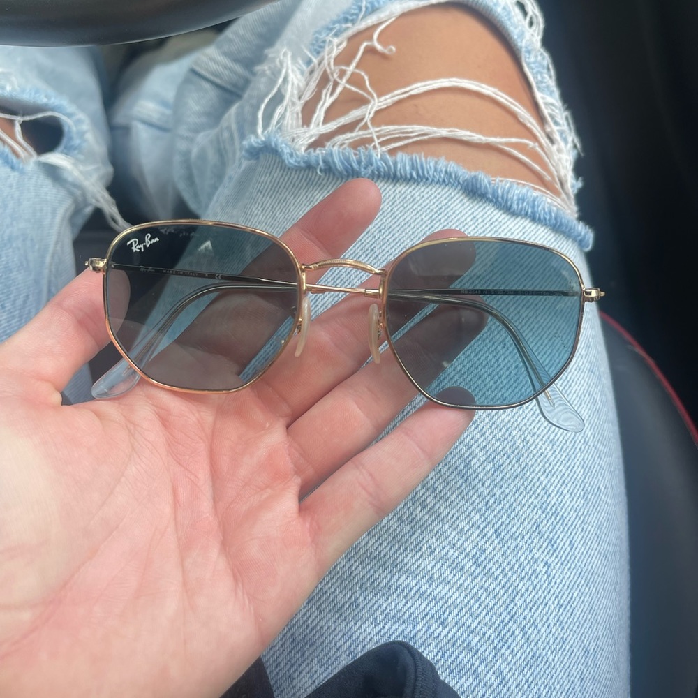 Hexagonal Blue gradient Glasses